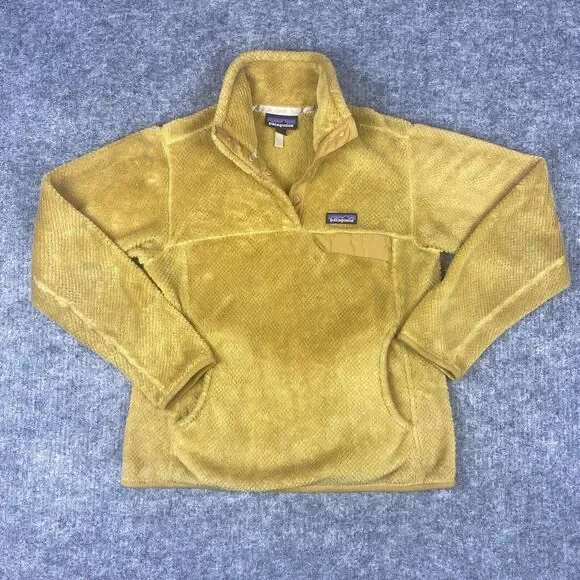 Patagonia Fleece Women Small Gold Re-Tool Snap-T Nectar Prairie Rare Colorway - Picture 2 of 12